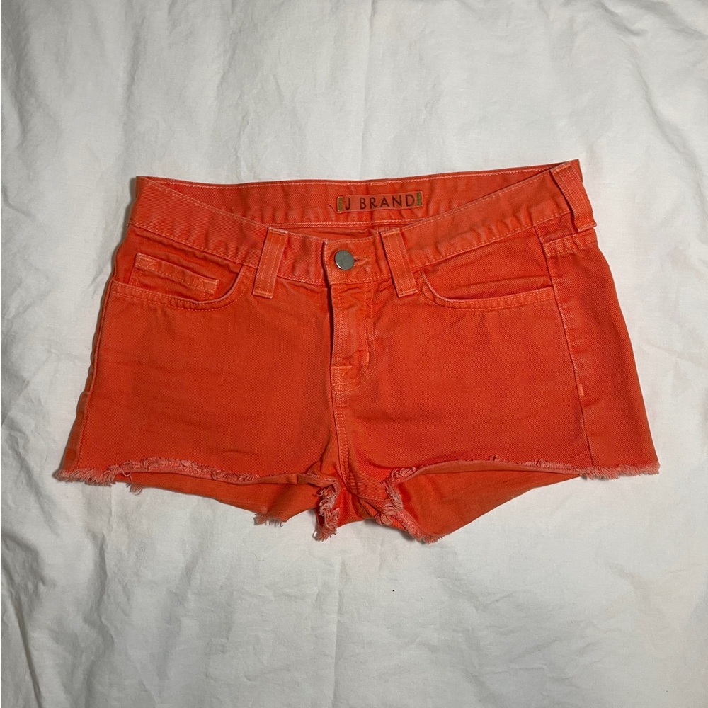 J Brand orange cutoff shorts | size: 24